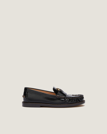 Kali Black Leather Loafer - Odissi Studio USA - 1