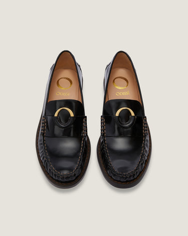 Kali Black Leather Loafer - Odissi Studio USA - 4