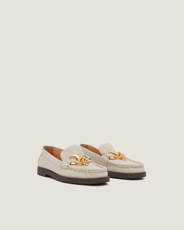 Jane White Grainy Goat Leather Loafer - Odissi Studio USA - 2