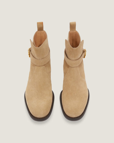 Ornella Natural Suede Bootie - Odissi Studio USA - 4