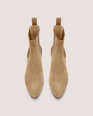 Ella Natural Suede Leather Bootie - Odissi Studio USA - 4