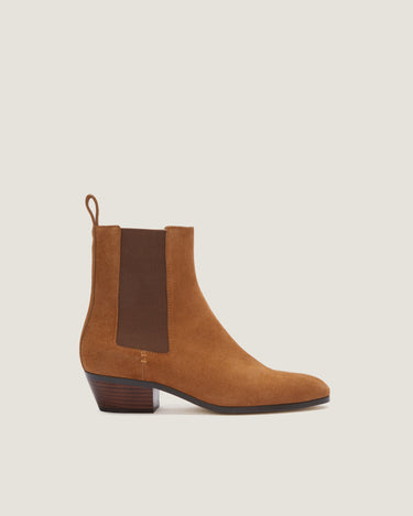 Ella Tan Suede Leather Bootie - Odissi Studio USA