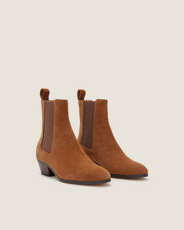 Ella Tan Suede Leather Bootie - Odissì Studio USA - 2