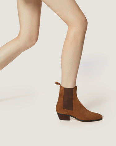 Ella Tan Suede Leather Bootie - Odissi Studio USA - 3