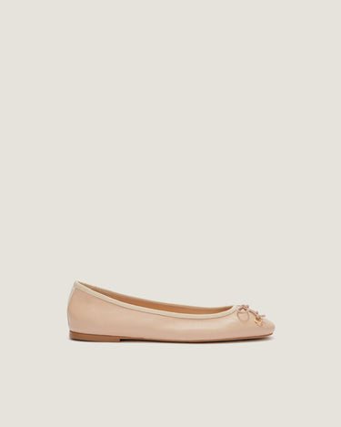 Lou Pastel pink Leather Ballerina - Odissi Studio USA