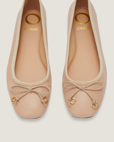 Lou Pastel pink Leather Ballerina - Odissi Studio USA - 3