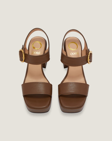 Brianne Tan Leather Platform Sandal - Odissi Studio USA - 4