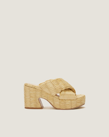 Noa Natural Rafia Wedge Sandal - Odissì Studio USA