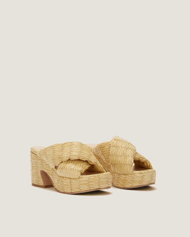 Noa Natural Rafia Wedge Sandal - Odissì Studio USA - 2