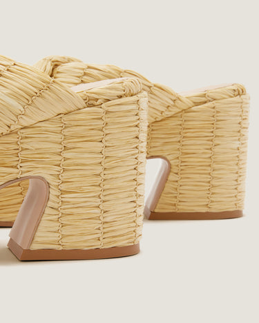 Noa Natural Rafia Wedge Sandal - Odissì Studio USA - 3