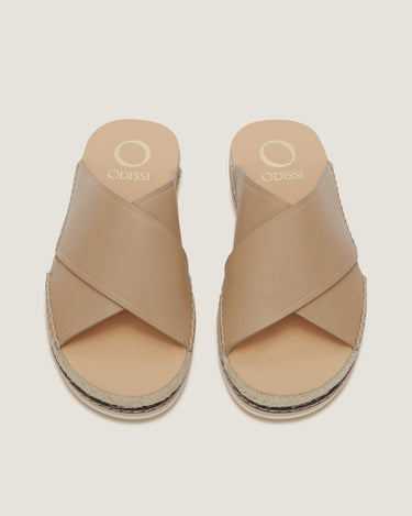 Lily Natural Leather Criss Cross Espadrille - Odissì Studio USA - 4