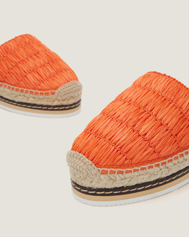 Lily Orange Raffia Flat Espadrille - Odissì Studio USA - 3