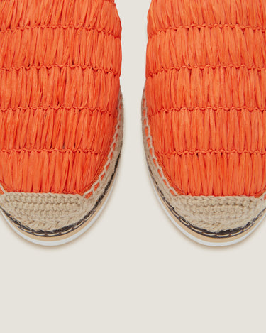 Lily Orange Raffia Flat Espadrille - Odissì Studio USA - 4