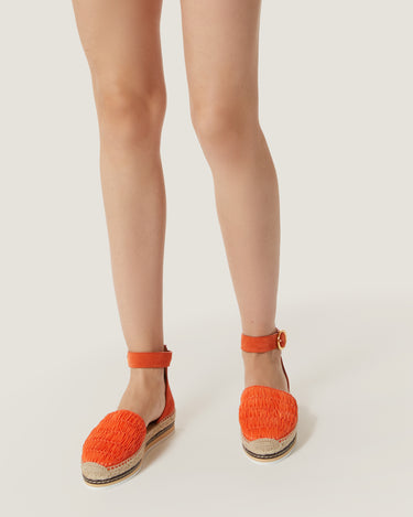 Lily Orange Raffia Flat Espadrille - Odissì Studio USA - 5