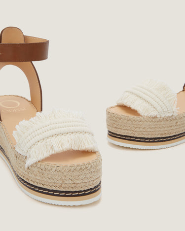 Lily Natural Cotton Fringes Mid Wedge Espadrille - Odissì Studio USA - 3