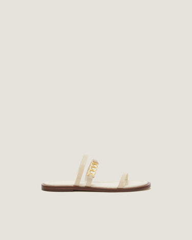 Juliet Natural Leather Flat Sandal - Odissì Studio USA