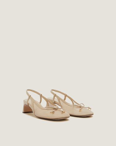 Alice Natural Fabric Mesh Slingback - Odissì Studio USA - 2