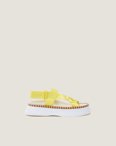 Kim Yellow Fabric Tape Sport Sandal - Odissì Studio USA