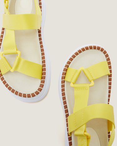 Kim Yellow Fabric Tape Sport Sandal - Odissì Studio USA - 3