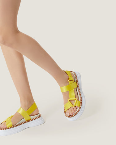 Kim Yellow Fabric Tape Sport Sandal - Odissì Studio USA - 5