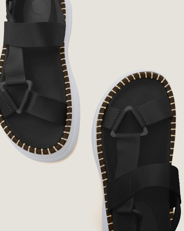 Kim Black Fabric Tape Sport Sandal - Odissì Studio USA - 3