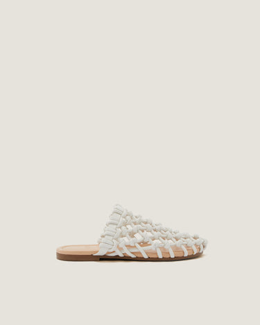 Nour White Soft Braided Slipper - Odissì Studio USA