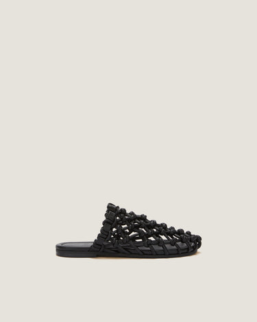 Nour Black Soft Braided Slipper - Odissì Studio USA