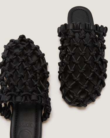 Nour Black Soft Braided Slipper - Odissì Studio USA - 3