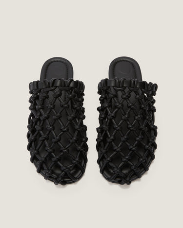 Nour Black Soft Braided Slipper - Odissì Studio USA - 4